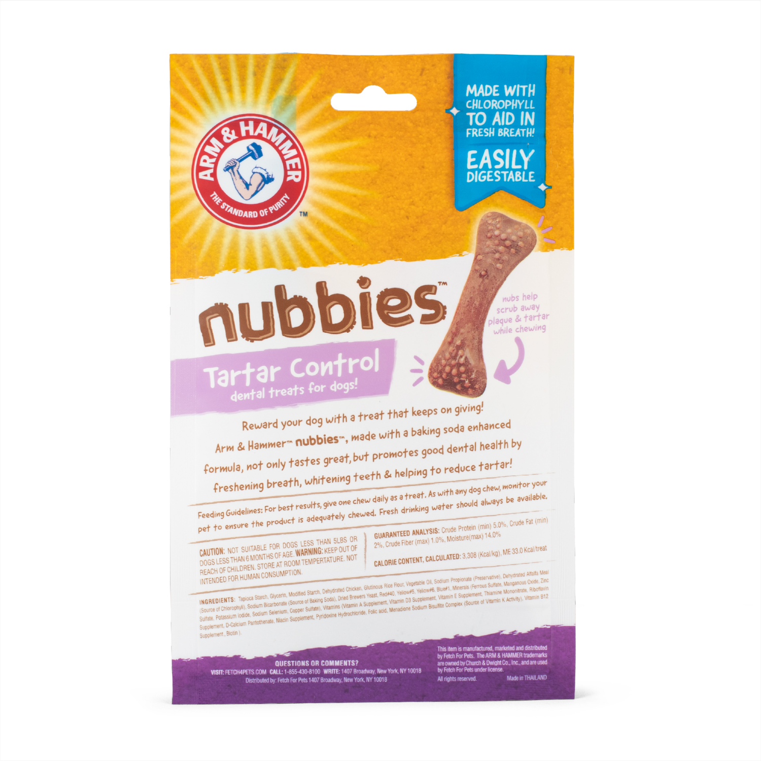 slide 2 of 2, ARM & HAMMER Nubbies Tartar Control Chicken Flavor Treats for Dogs Small 20 ea, 20 ct