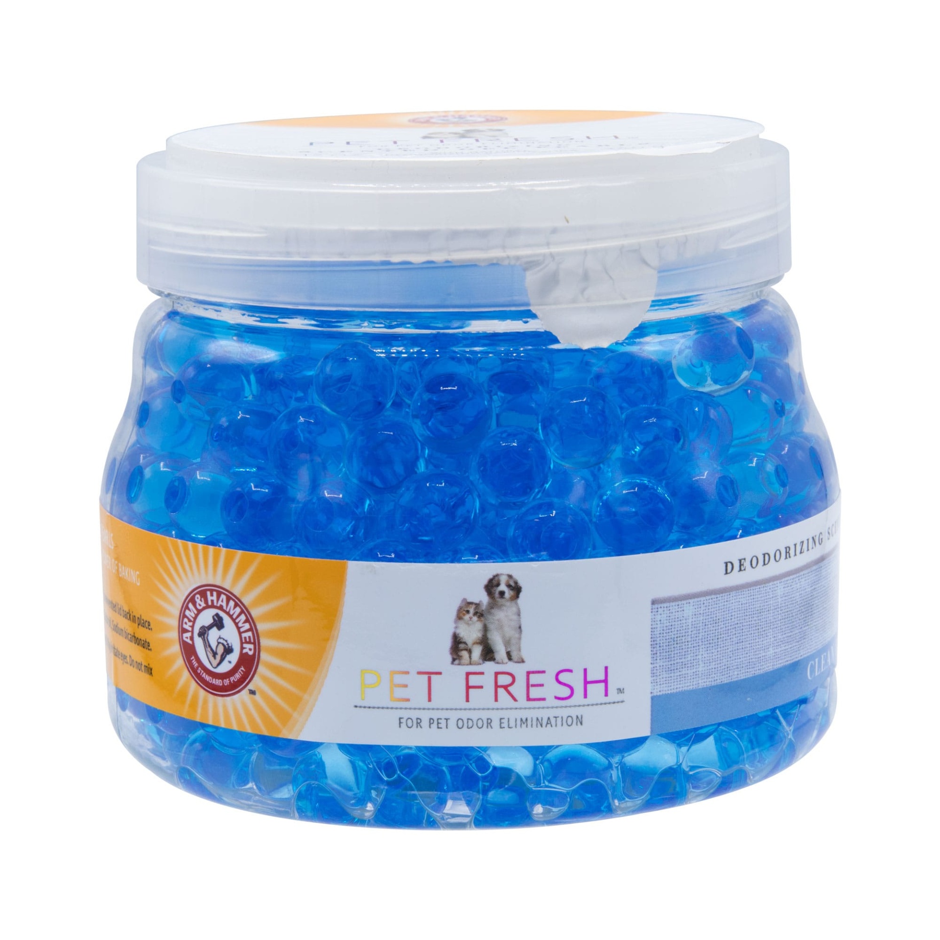slide 1 of 1, ARM & HAMMER Pet Fresh Deodorizing Scented Gel Pearls Clean Linen for Dogs and Cats, 12 fl oz