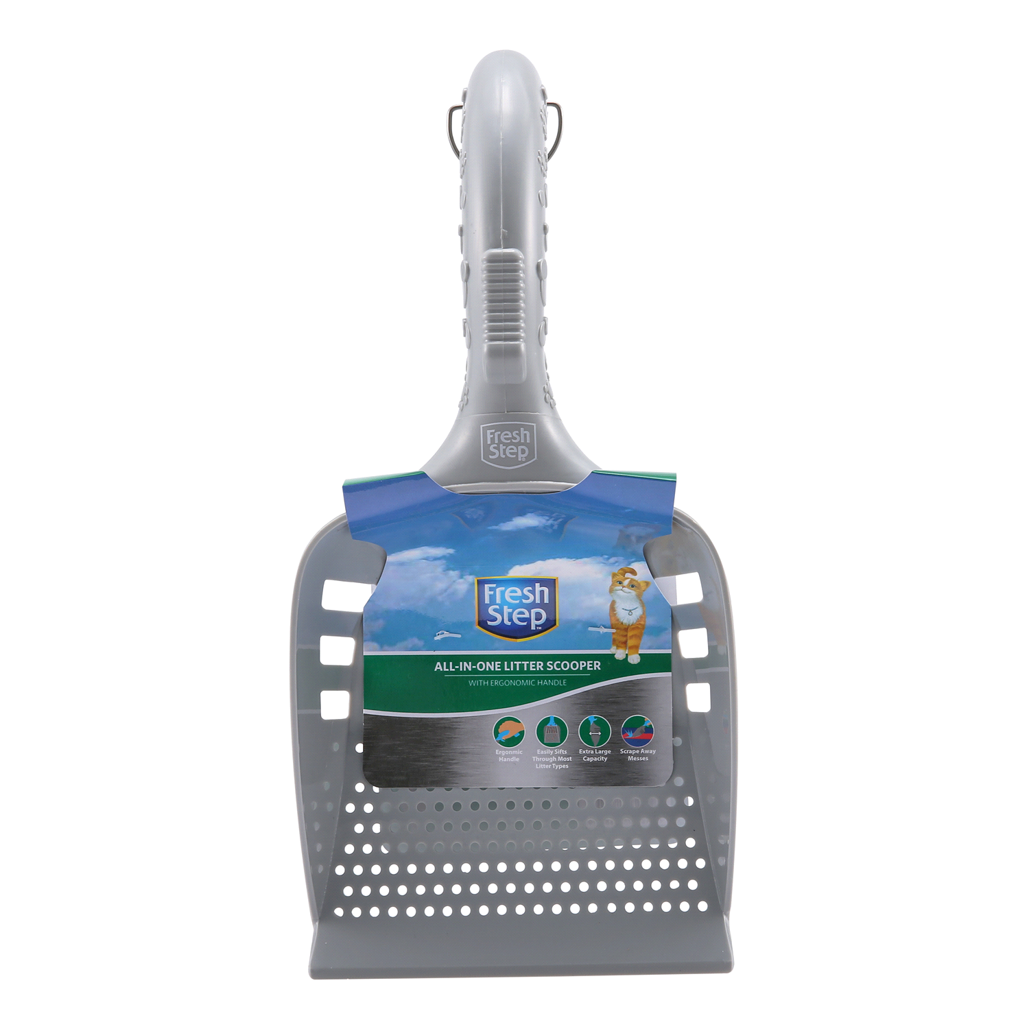 slide 1 of 2, Fresh Step All-in-One Litter Scooper with Ergonomic Handle 1 ea, 1 ct