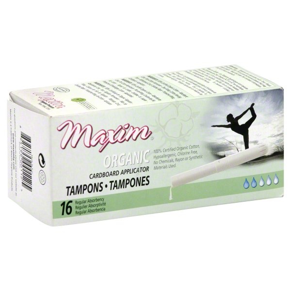 slide 1 of 1, Maxim Hygiene Reg Tampons Card Appl, 16 ct