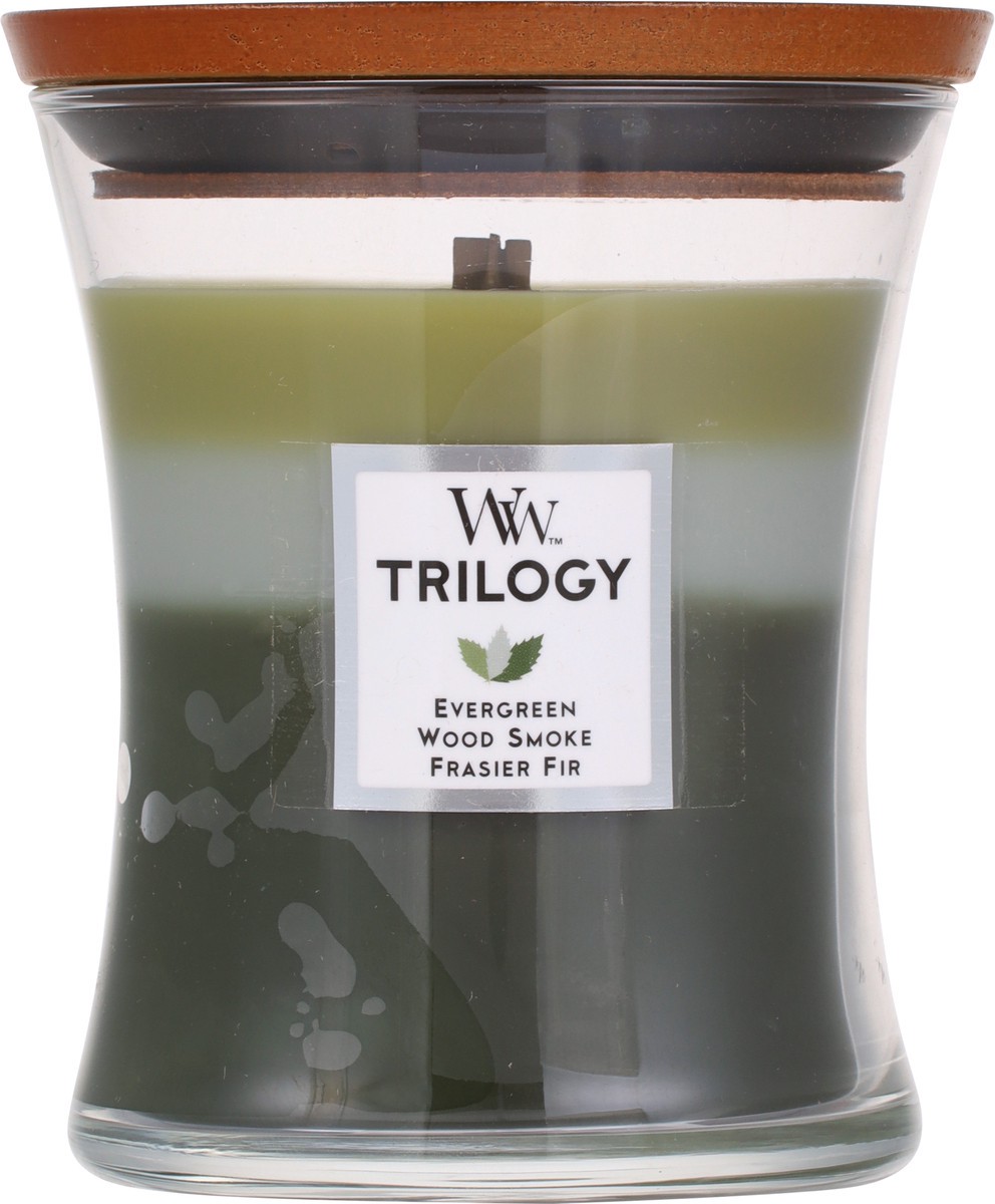 slide 5 of 11, Woodwick Trilogy Mountain Trail Jar Candle - Green, 1 ct