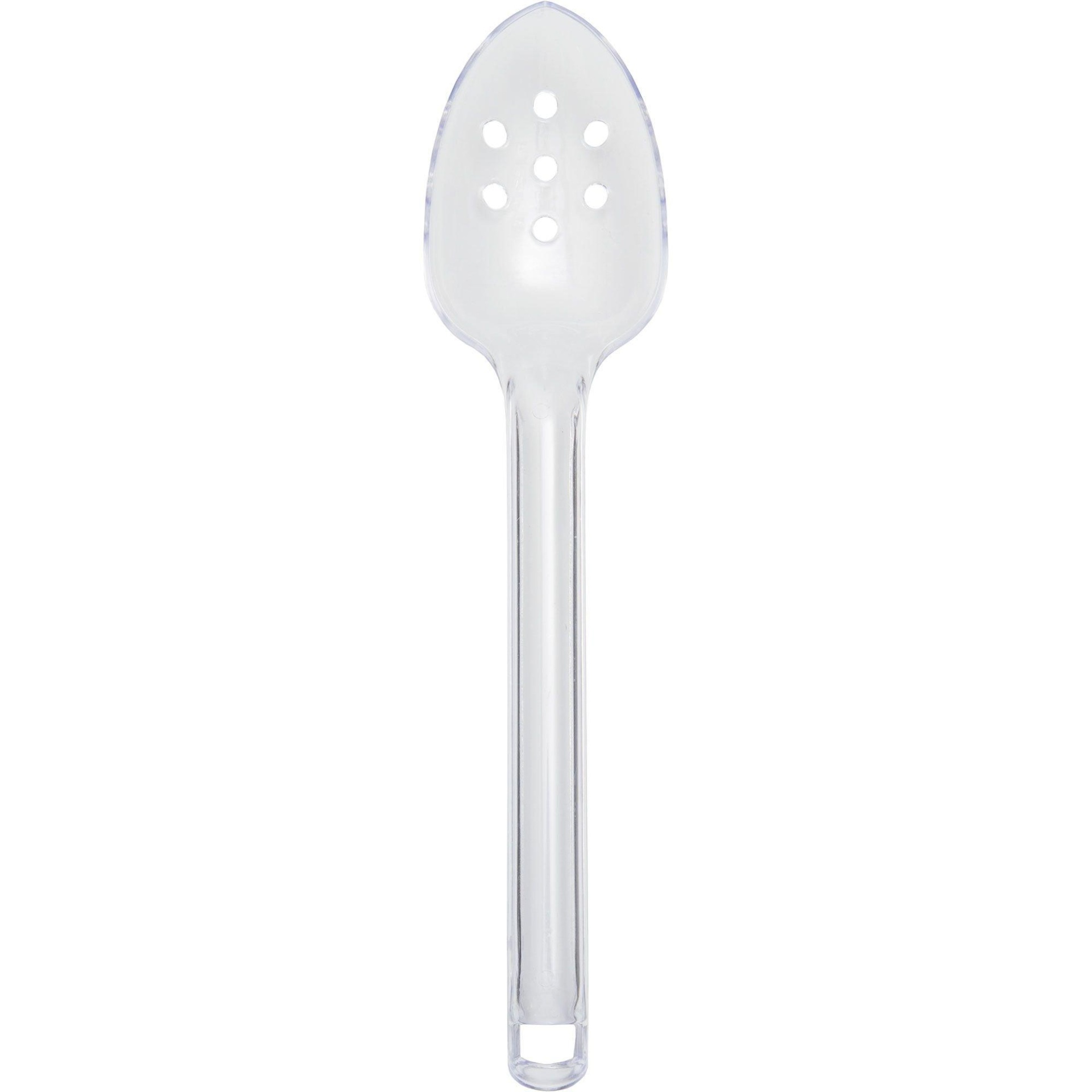 slide 1 of 1, Party City CLEAR Plastic Slotted Serving Spoon, 1 ct