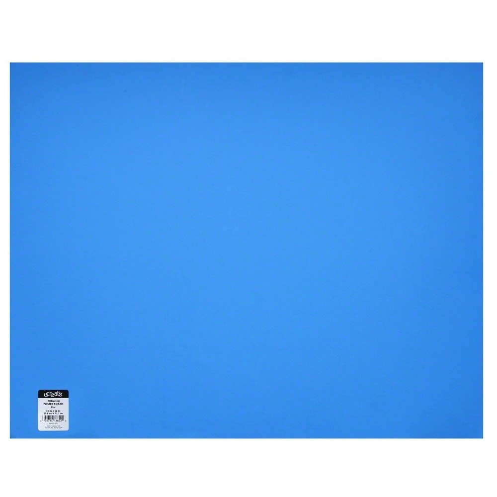 slide 1 of 1, U-Create Premium Poster Board - Blue, 22 in x 28 in