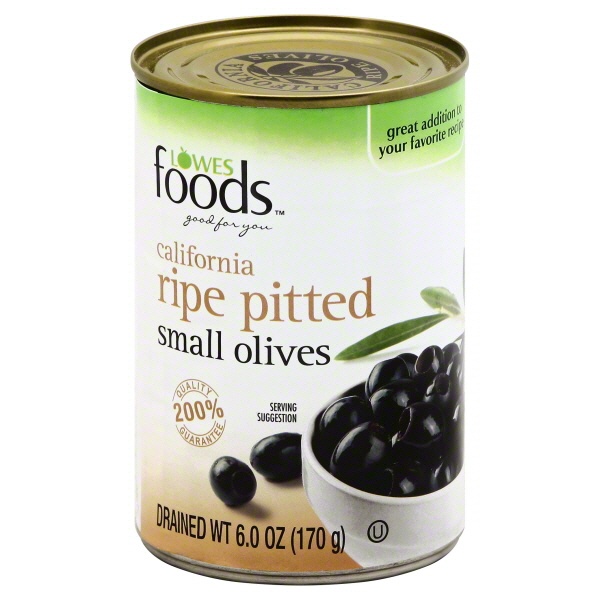 slide 1 of 1, Lowes Foods Small Olives, 6 oz