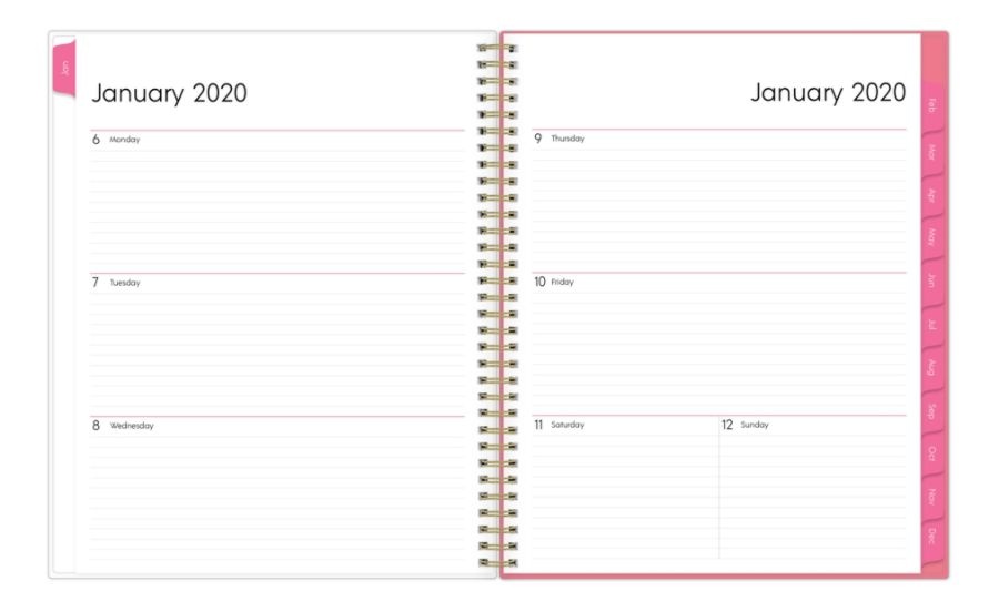 slide 4 of 4, Blue Sky Rosine Weekly/Monthly Cyo Planner, 8-1/2'' X 11'', Multicolor, January To December 2020, 115589, 1 ct