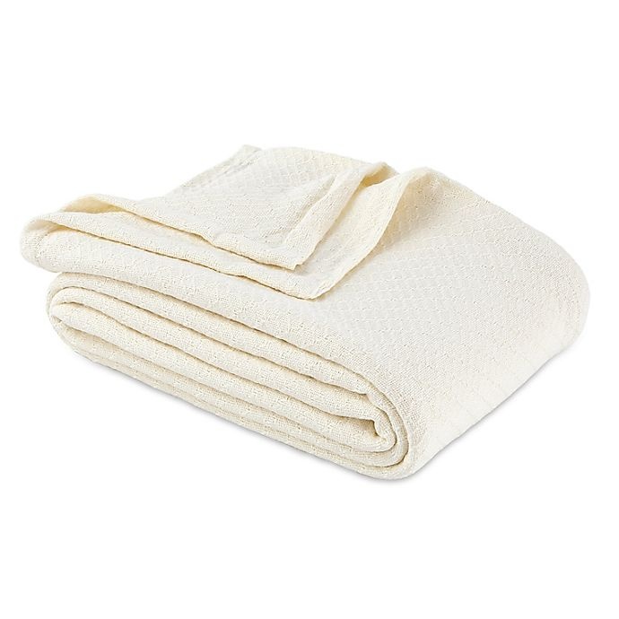 slide 1 of 4, Bee & Willow Home Cotton Knit Twin Blanket - Ivory, 1 ct