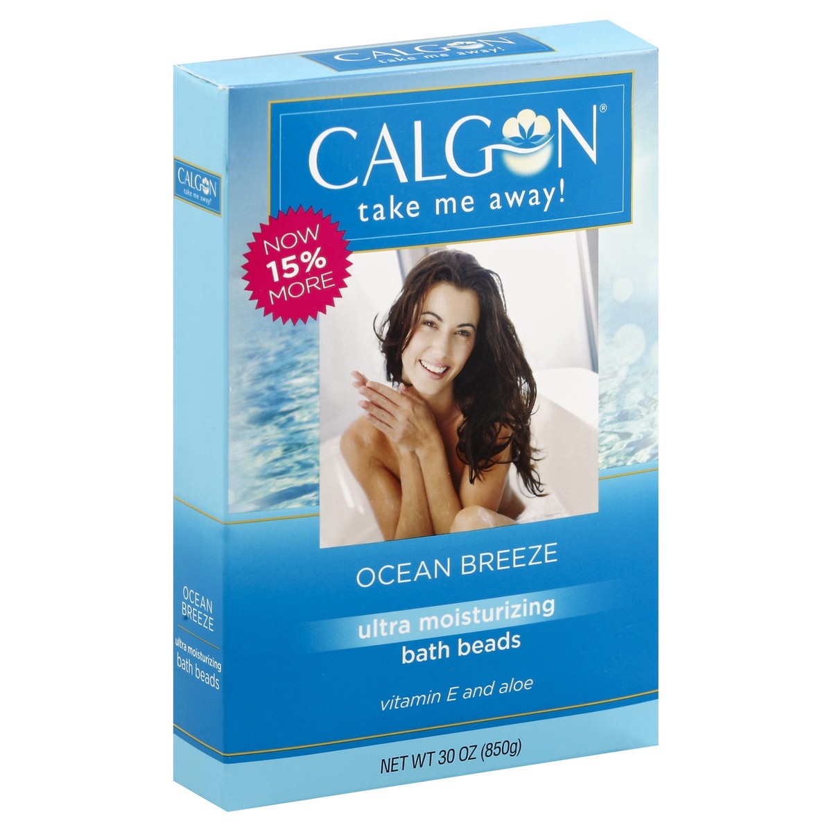 slide 2 of 5, Calgon Ultra Moisturizing Bath Beads, Ocean Breeze, 30 oz