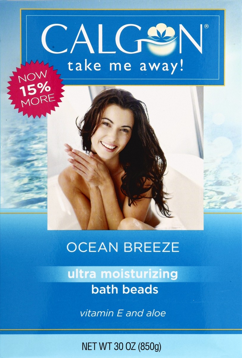 slide 1 of 5, Calgon Ultra Moisturizing Bath Beads, Ocean Breeze, 30 oz