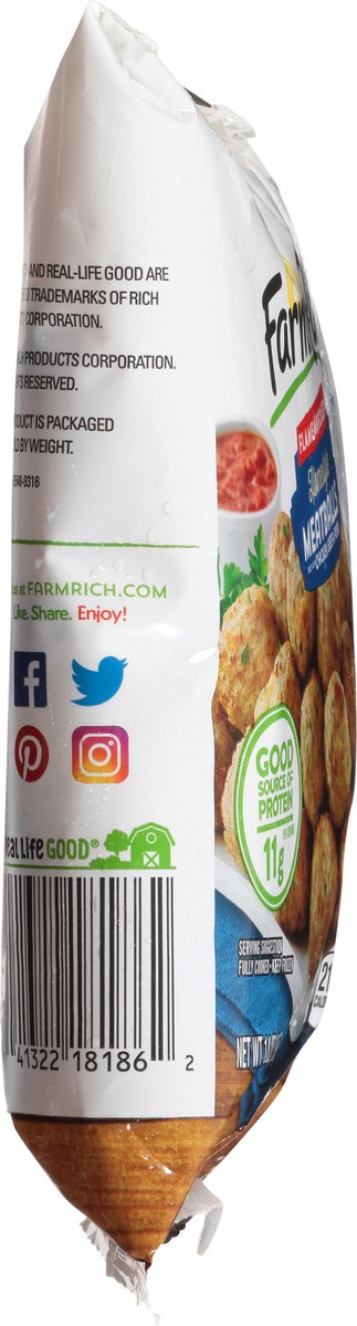 slide 2 of 12, Farm Rich Flame Broiled Homestyle Meatballs 14 oz, 14 oz