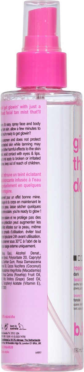 slide 11 of 13, b.tan Dark Rosewater Facial Tan Mist 6.7 fl oz, 6.7 fl oz