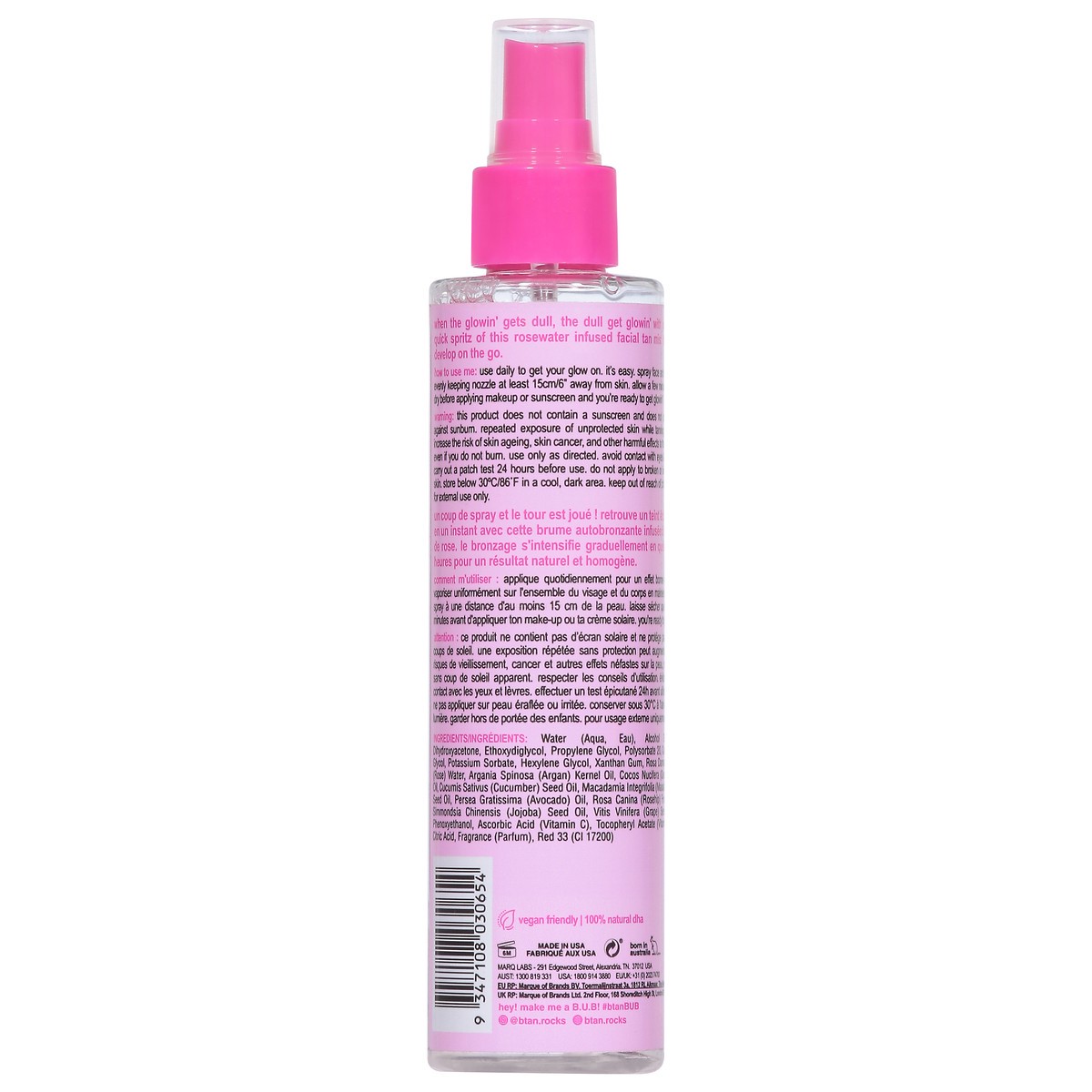 slide 4 of 13, b.tan Dark Rosewater Facial Tan Mist 6.7 fl oz, 6.7 fl oz