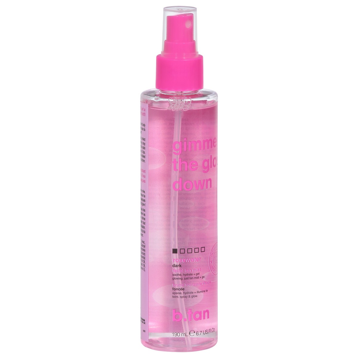 slide 10 of 13, b.tan Dark Rosewater Facial Tan Mist 6.7 fl oz, 6.7 fl oz