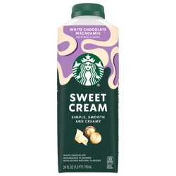 Starbucks White Chocolate Macadamia Flavored Sweet Cream Creamer, 24 fl oz