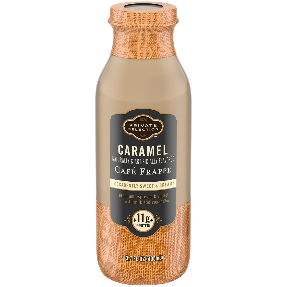 slide 1 of 1, Private Selection Caramel Cafe Frappe, 13.7 fl oz