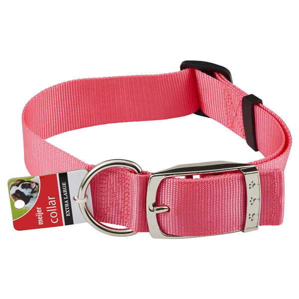 slide 1 of 1, Meijer Dog Collar, Adjustable, Pink, Extra-Large, XL