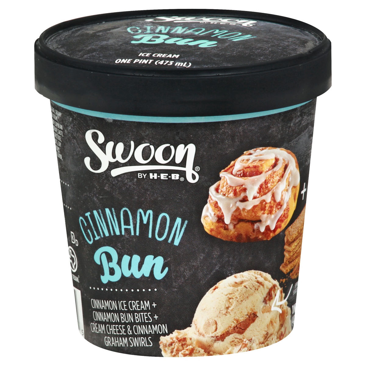 slide 3 of 10, Swoon by H-E-B Cinnamon Buns Ice Cream, 1 pint