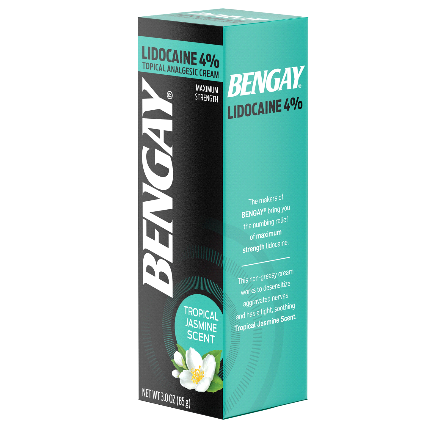 slide 2 of 5, BENGAY Lidocaine 4% Tropical Jasmine Cream, 3 Oz, 3 oz