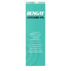 BENGAY Lidocaine 4% Tropical Jasmine Cream, 3 Oz