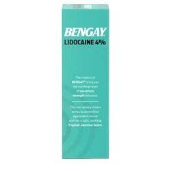 BENGAY Lidocaine 4% Tropical Jasmine Cream, 3 Oz