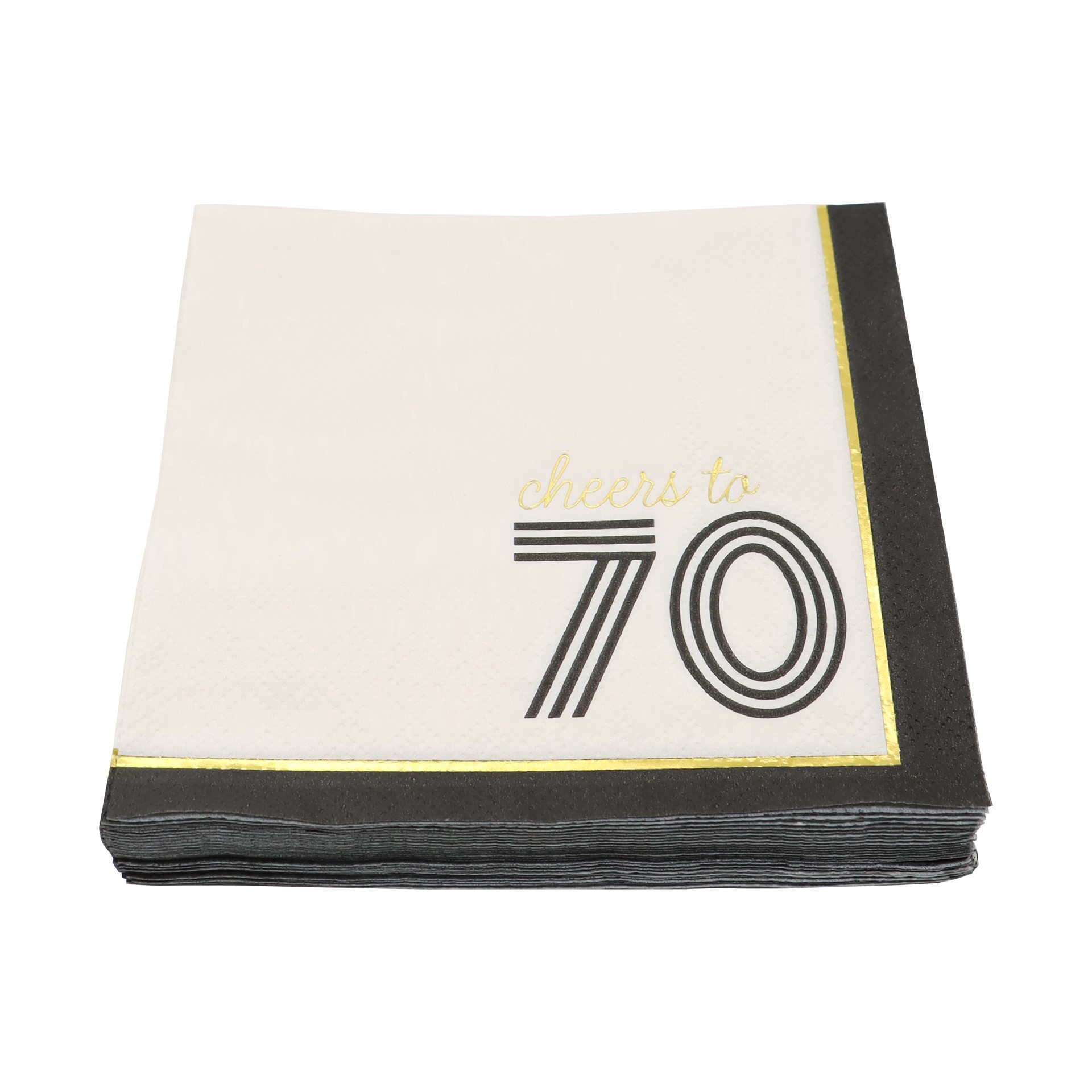 slide 3 of 3, Cheers To 70 Beverage Napkins, 20ct. By Celebrate It, 20 ct