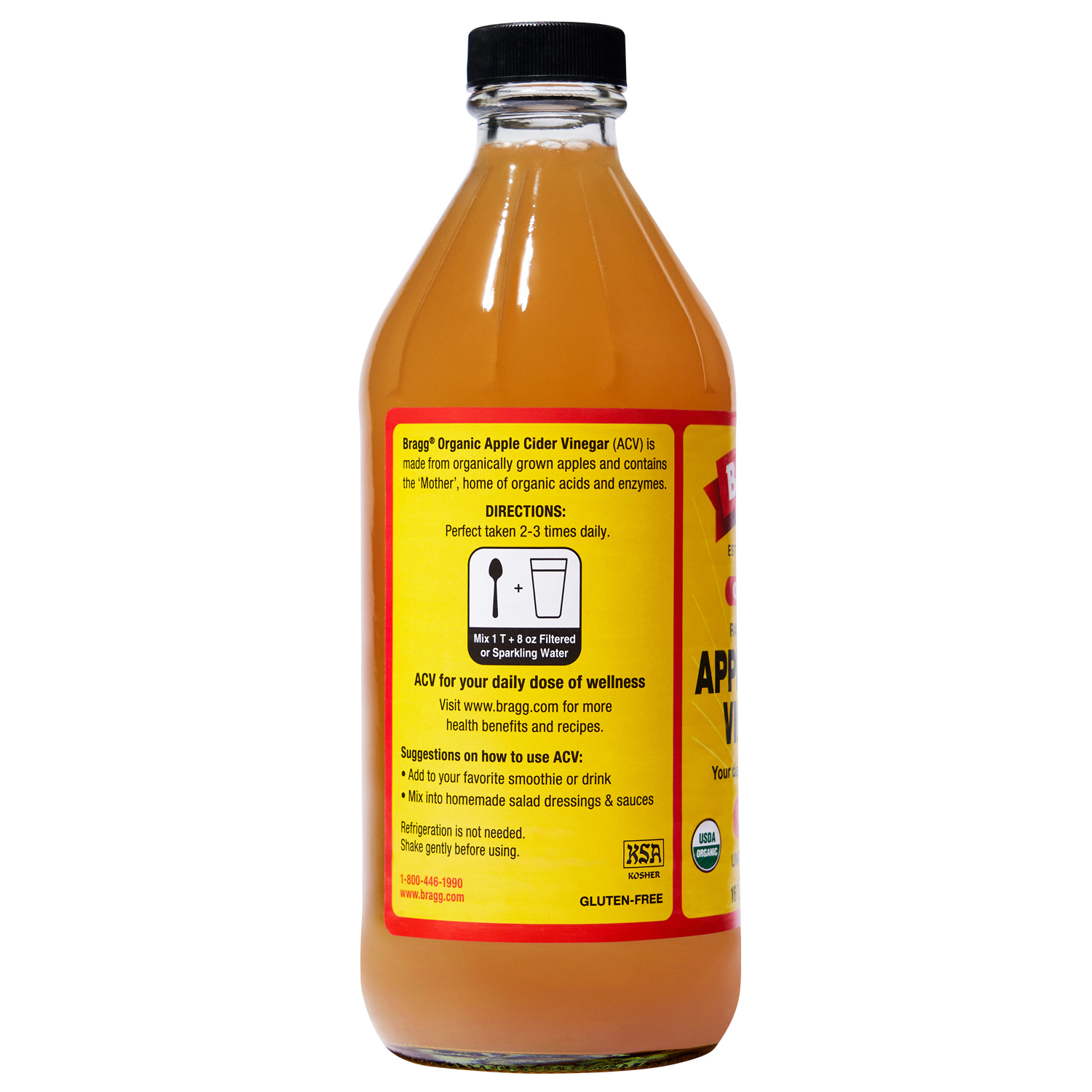 slide 6 of 6, Bragg Organic Raw & Unfiltered Apple Cider Vinegar, 16 oz