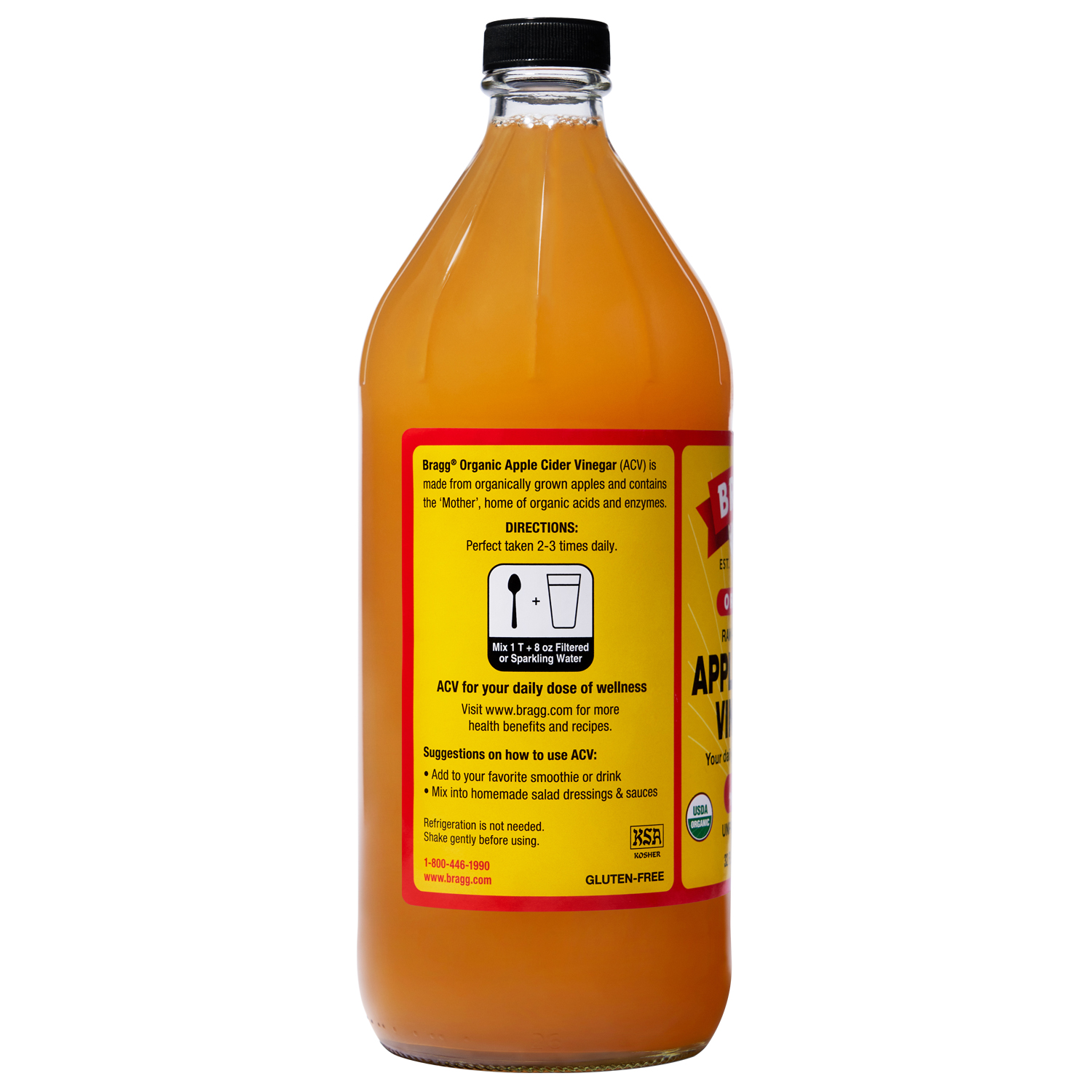 slide 3 of 5, Bragg Organic Raw & Unfiltered Apple Cider Vinegar, 32 oz