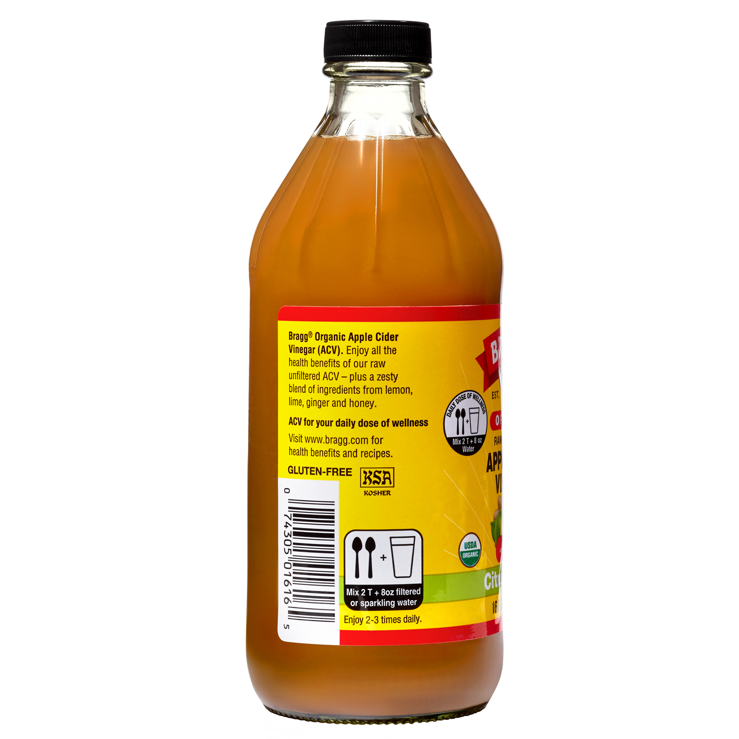 slide 4 of 6, Bragg Organic Citrus Ginger Vinegar - 16 oz, 16 oz
