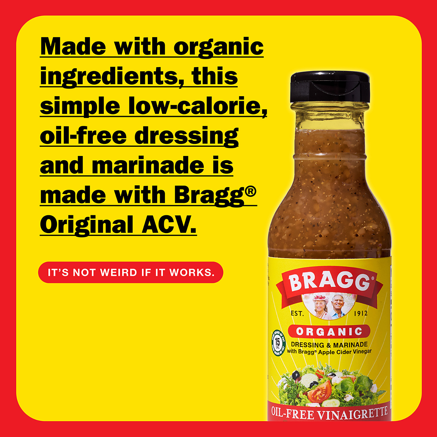 slide 5 of 6, Bragg Organic Apple Cider Vinaigrette, 12 oz