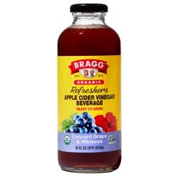 Bragg Refreshers Organic Concord Grape & Hibiscus Apple Cider Vinegar Beverage 16 fl oz