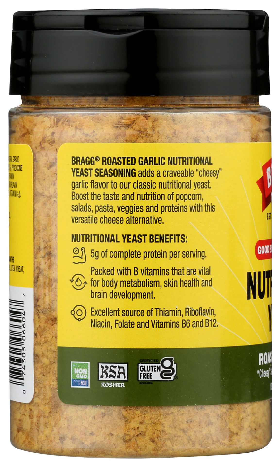 slide 3 of 3, Bragg Roasted Garlic Nutritional Yeast 3.0 oz, 3 oz