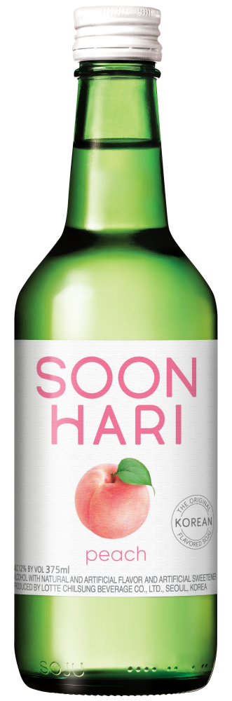 slide 2 of 2, Soonhari Peach Soju, 375 ml