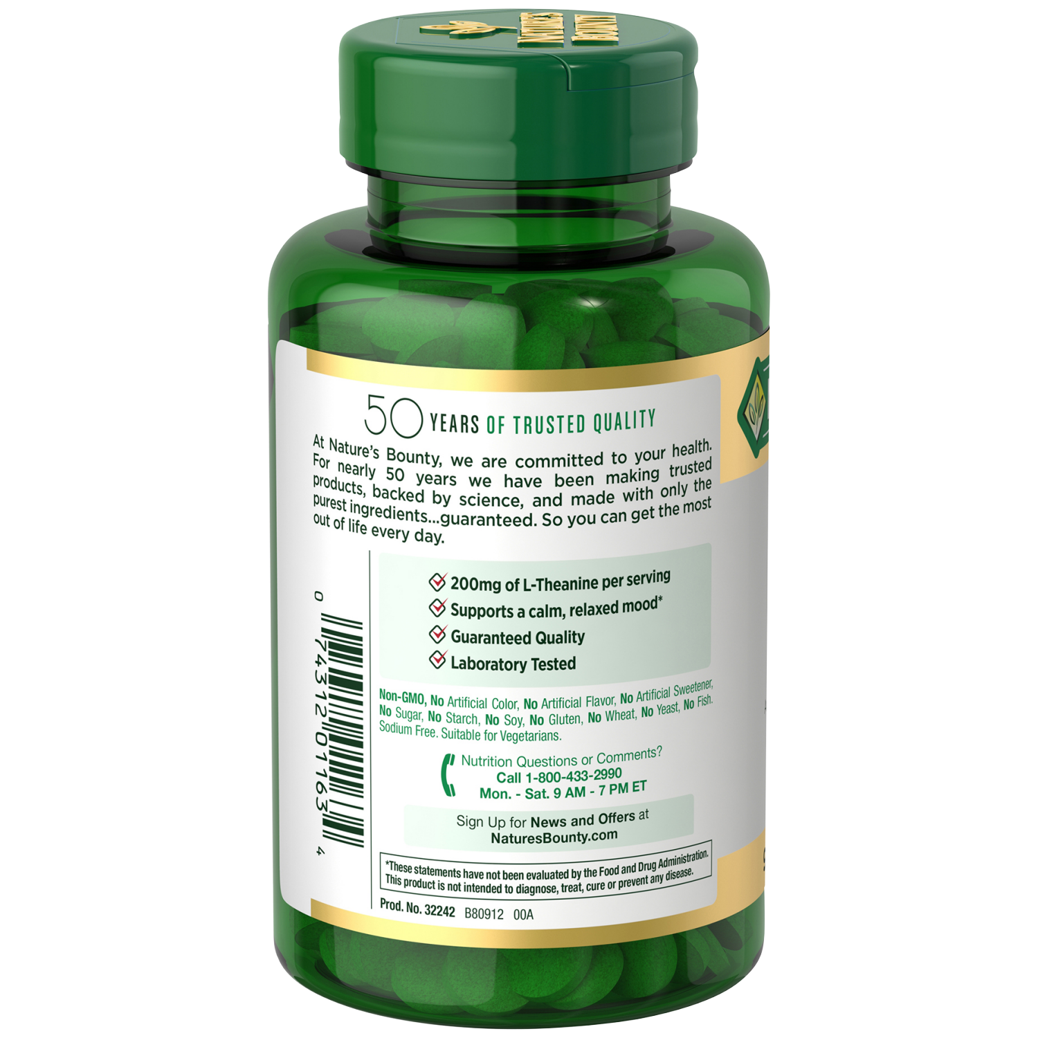 slide 2 of 2, Nature's Bounty Anxiety & Stress Relief 90 Tablets, 90 ct