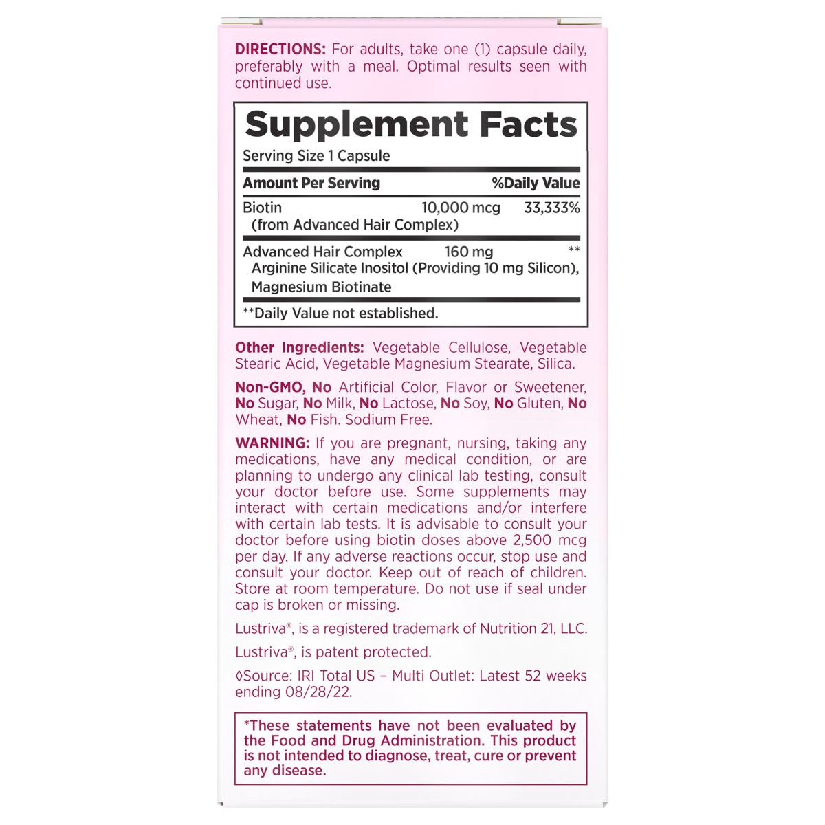 slide 2 of 2, Nature's Bounty Hair Growth Capsules, 30 ct