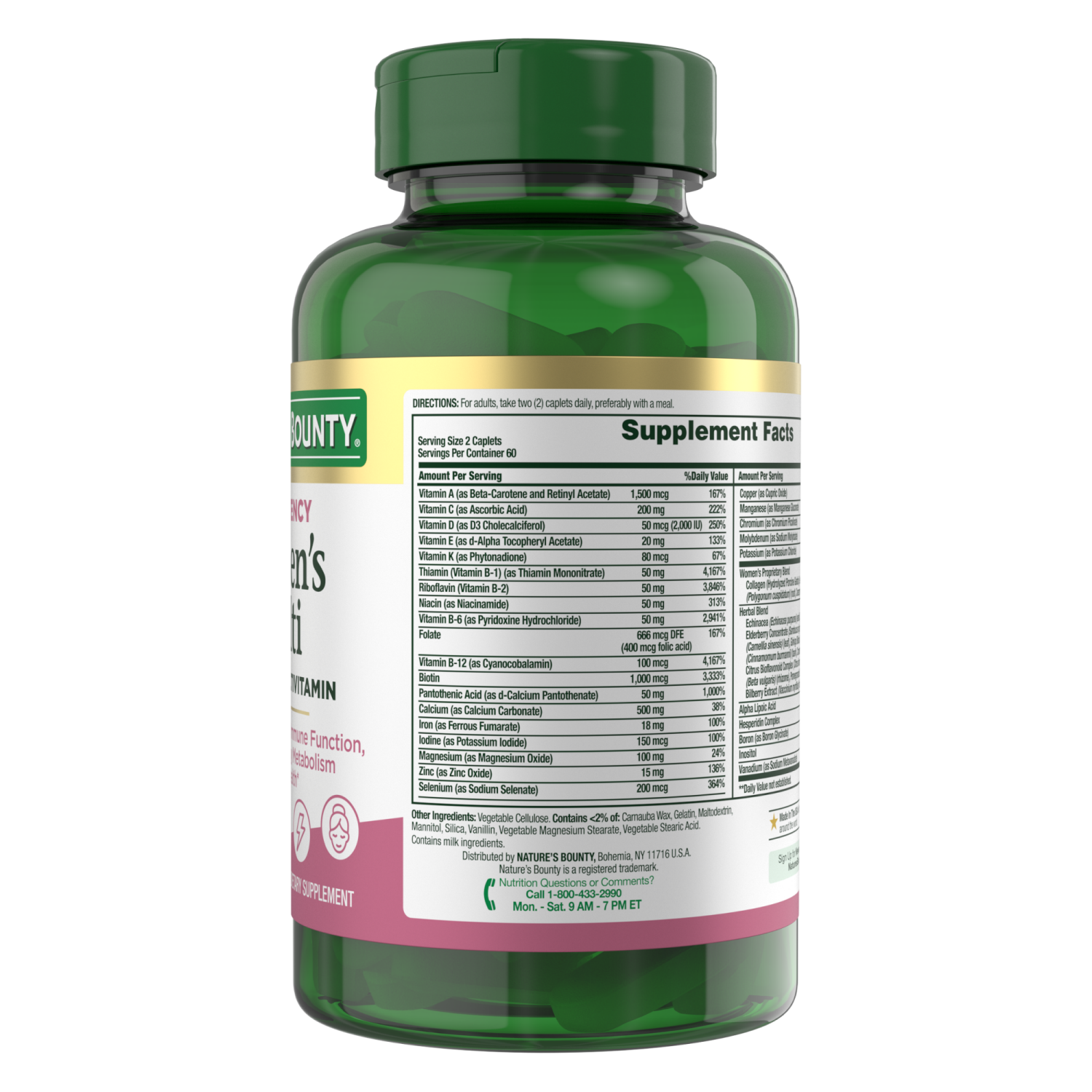 slide 2 of 6, Nature's Bounty Nature's Bounty Women's High Potency Complete Multivitamin Capsules 120 CT, 120 ct