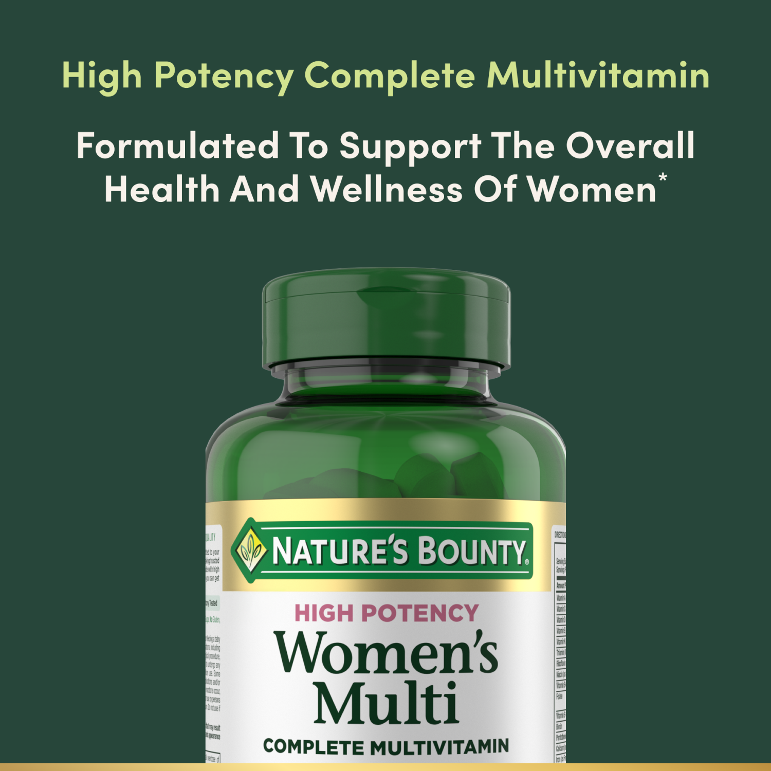 slide 3 of 6, Nature's Bounty Nature's Bounty Women's High Potency Complete Multivitamin Capsules 120 CT, 120 ct