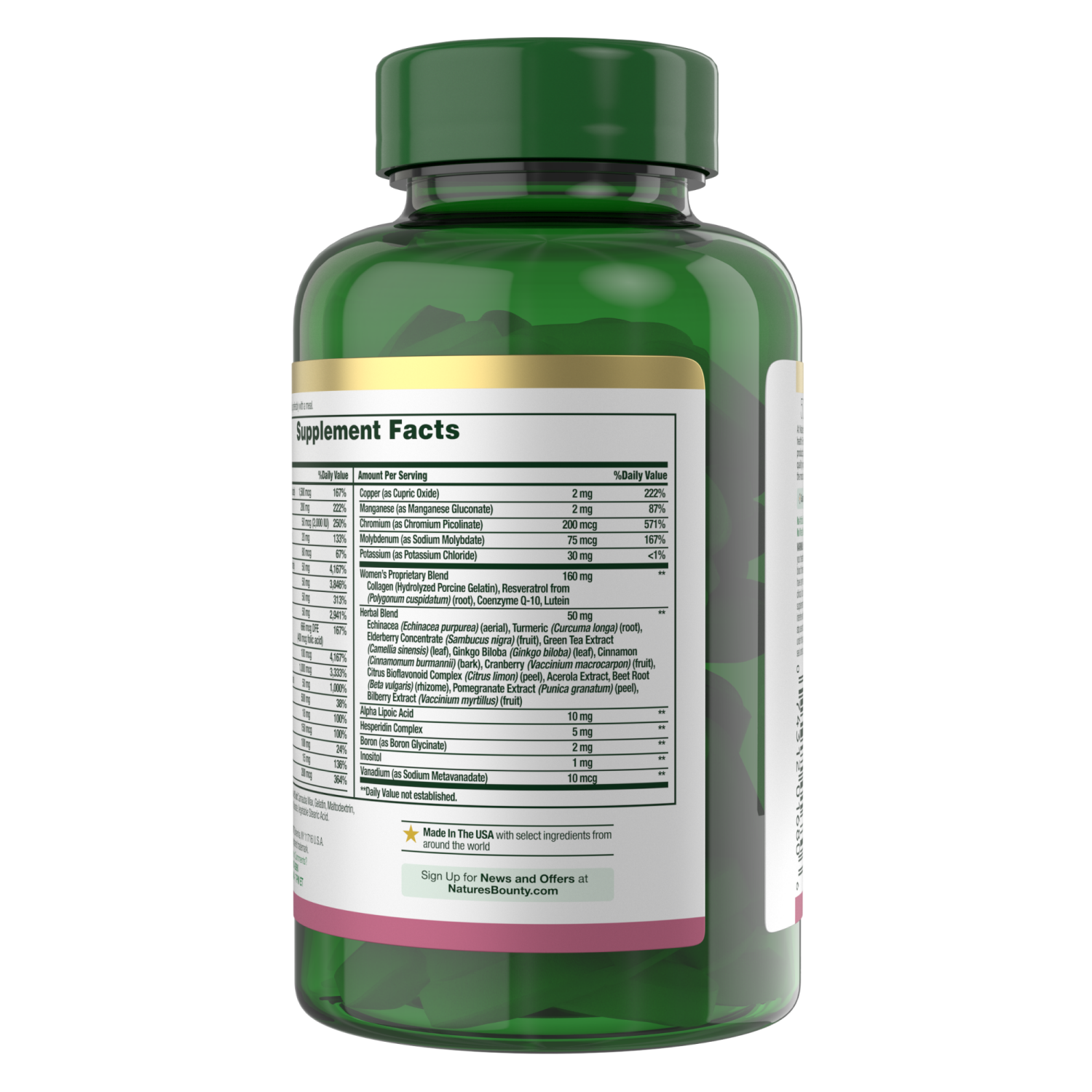 slide 4 of 6, Nature's Bounty Nature's Bounty Women's High Potency Complete Multivitamin Capsules 120 CT, 120 ct