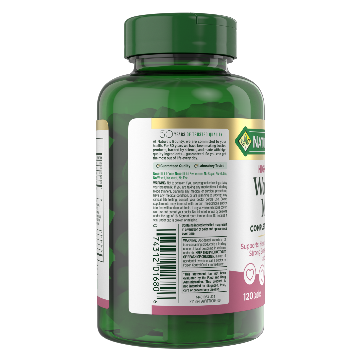 slide 5 of 6, Nature's Bounty Nature's Bounty Women's High Potency Complete Multivitamin Capsules 120 CT, 120 ct