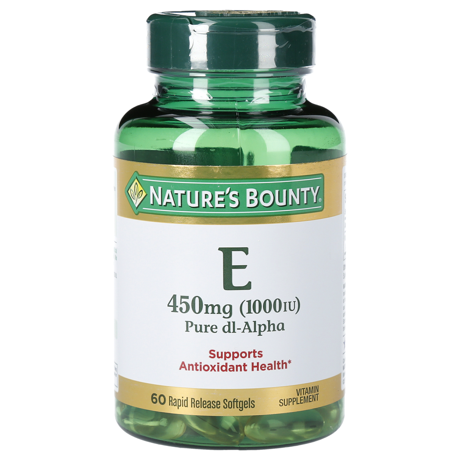 slide 1 of 2, Nature's Bounty 100% Preservative Free E 1000IU Pure dl-Alpha Softgels, 60 ct