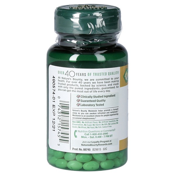 slide 7 of 9, Nature's Bounty Melatonin Dietary Supplement Softgels, 90 ct