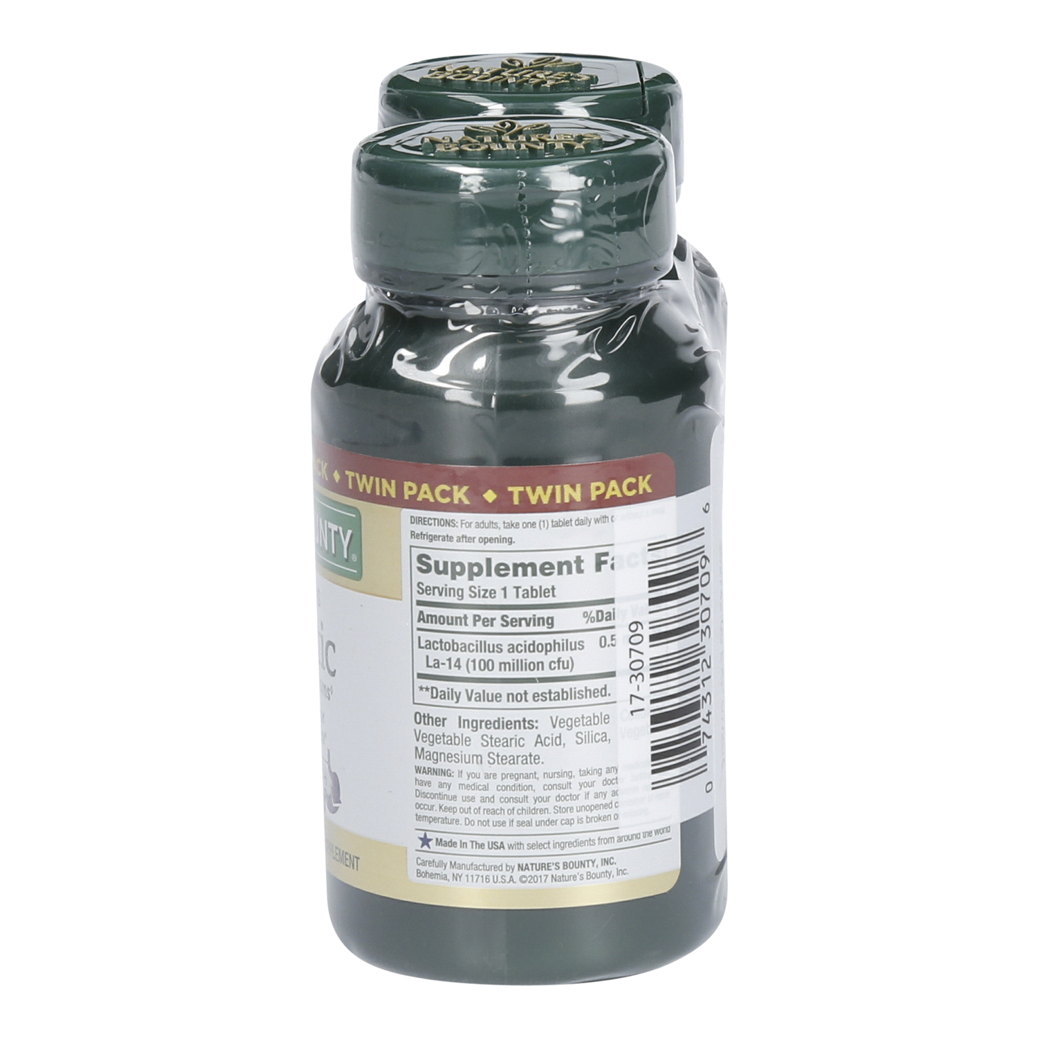 slide 2 of 3, Nature's Bounty Acidophilus Twin Pack, 200 ct