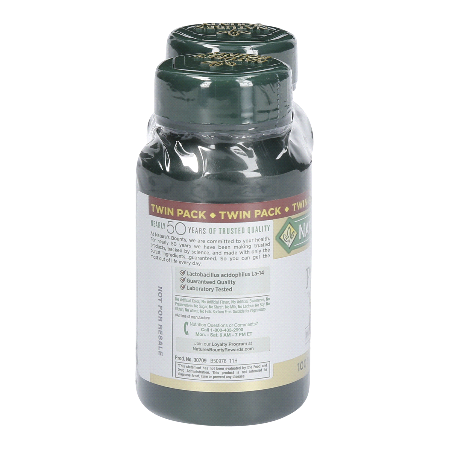 slide 3 of 3, Nature's Bounty Acidophilus Twin Pack, 200 ct