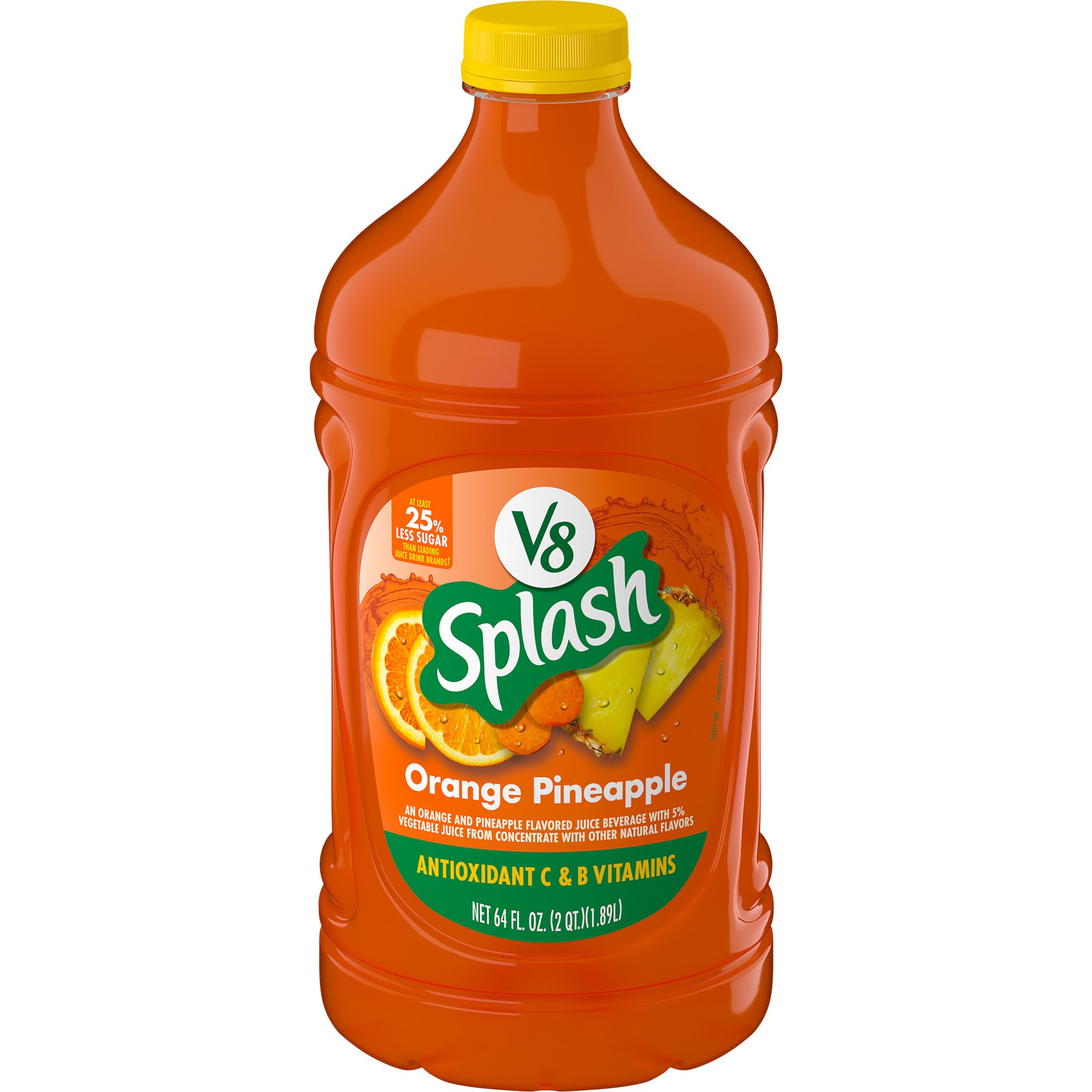 slide 1 of 5, V8 Splash Orange Pineapple Flavored Juice Beverage, 64 fl oz Bottle, 64 oz