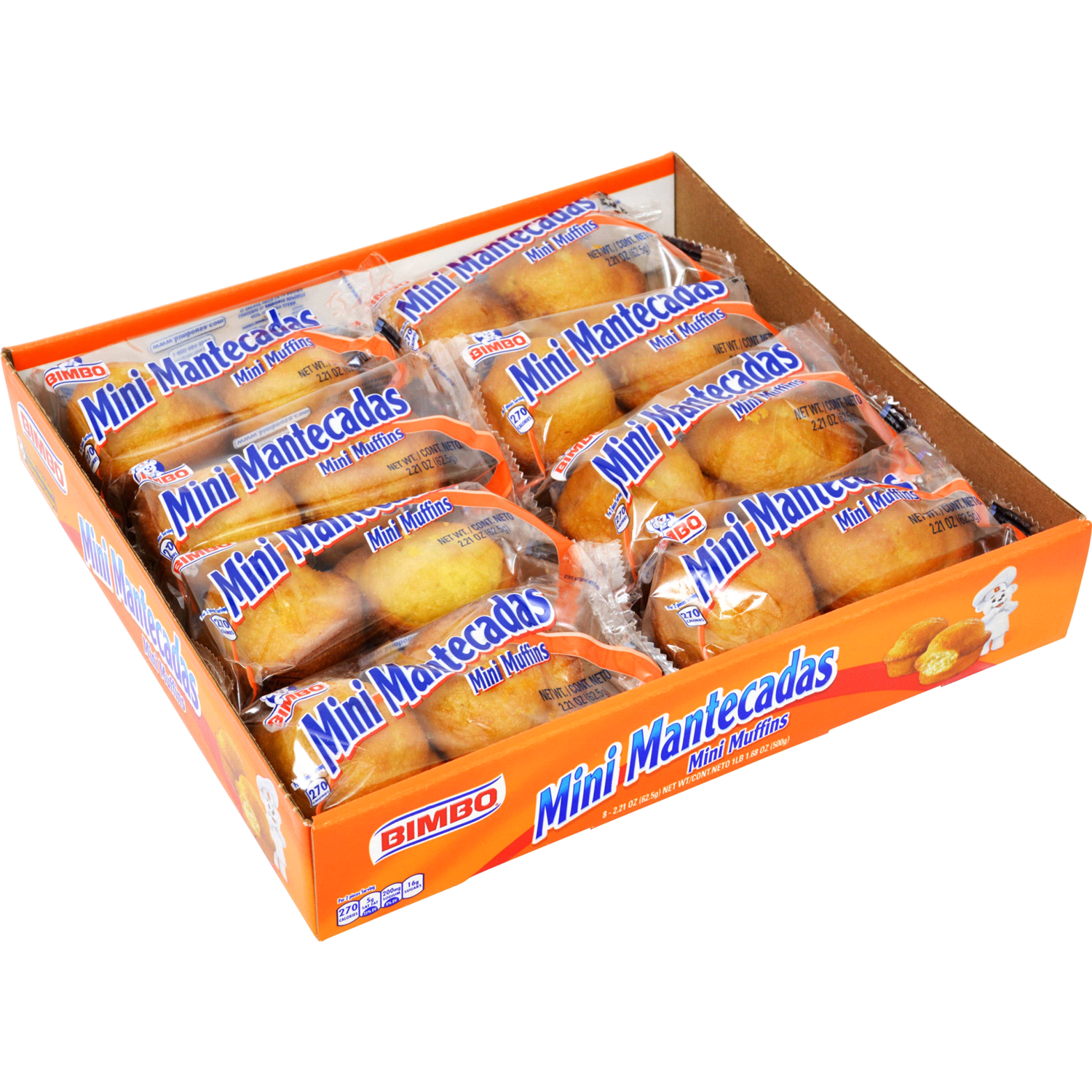 slide 2 of 2, Bimbo Mini Mantecadas Vanilla (Club Pack) Mini Muffins, 8 twin packs, 17.64 oz, 8 ct