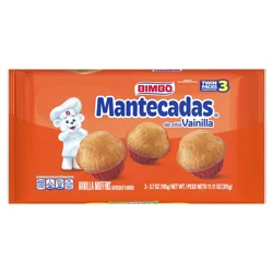 Bimbo Mantecadas Vanilla Muffins, 3 count, 11.10 oz