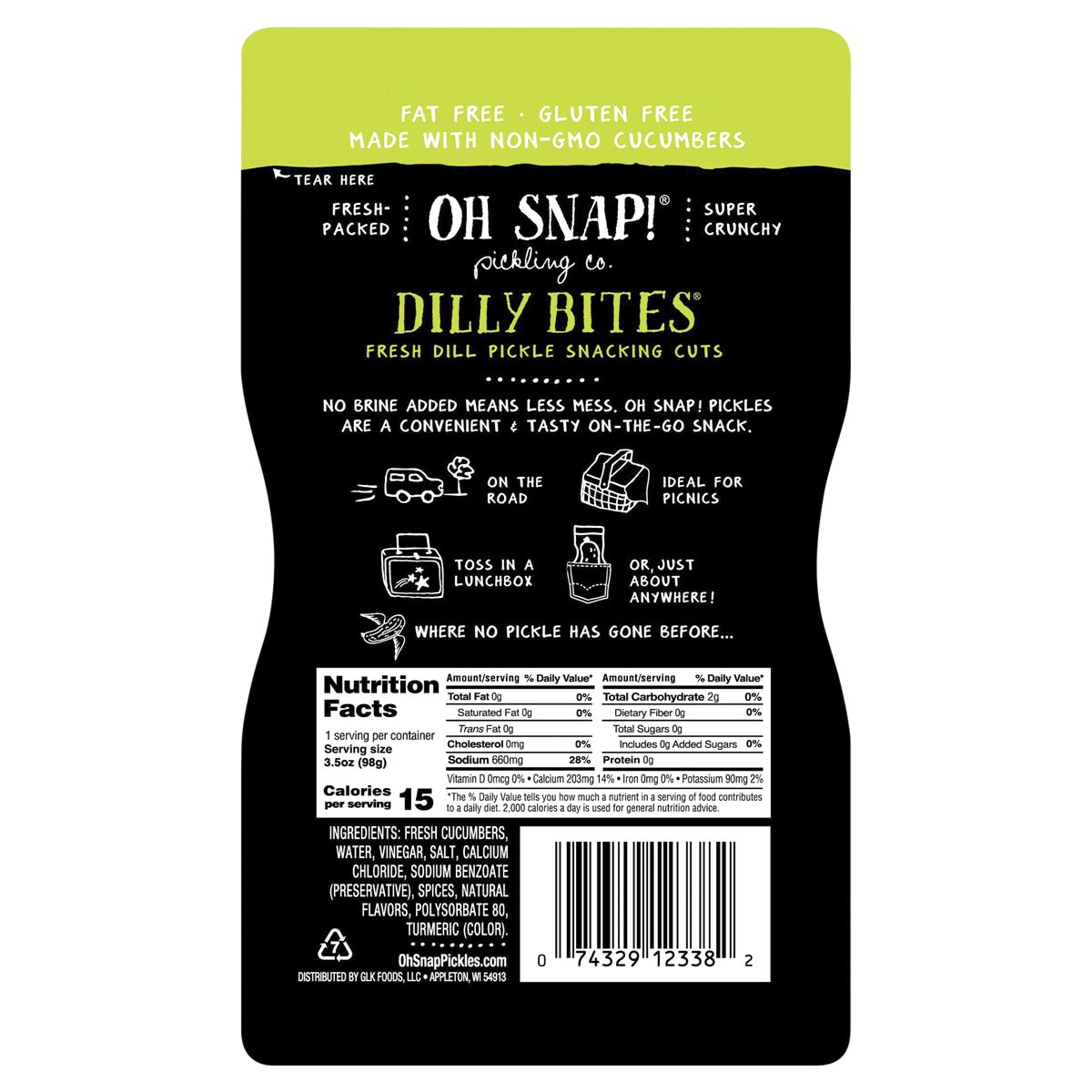 slide 2 of 2, Oh Snap! Pickling Co. Dilly Bites 3.25 fl oz, 3.25 fl oz