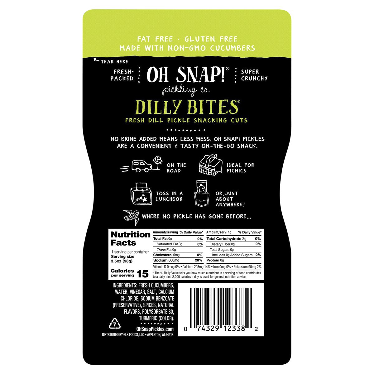 slide 2 of 2, Oh Snap! Pickling Co. Dilly Bites 3.25 fl oz, 3.25 fl oz