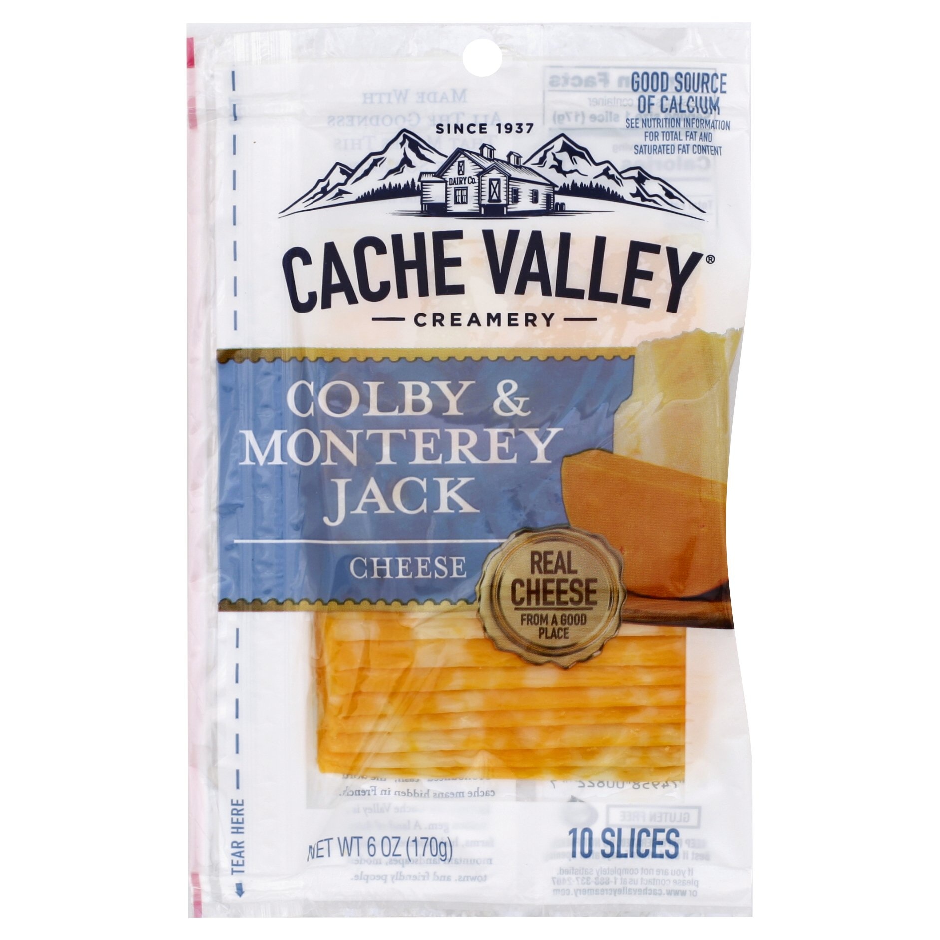 slide 1 of 3, Cache Valley Natural Colby Jack Cheese Slices, 6 oz