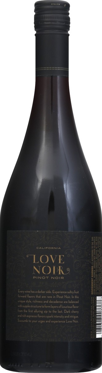 slide 4 of 10, Love Noir Pinot Noir Red Wine - 750ml, 2018 California, 750 ml