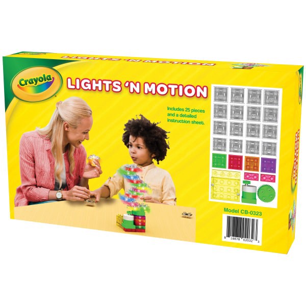 slide 2 of 3, E-Blox Crayola Lights 'N Motion Building Blocks, Assorted Colors, 1 ct
