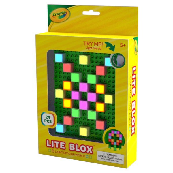 slide 1 of 5, E-Blox Crayola Lite Blox Building Blocks, Assorted Colors, 1 ct